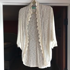 Ivory lace kimono